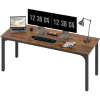 HOMCOM Schreibtisch Computertisch Bürotisch mit Industrie-Design, Stahlgestell