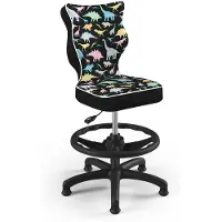 Entelo Kinder-Wachstumsstuhl Ergonomischer Schreibtischstuhl Für Körpergrösse 133-159 Cm, Petit Schwarz Storia 30, Mit Fussstütze