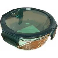 Smukee Hitzebeständiger Glasbehälter Rund 950ml
