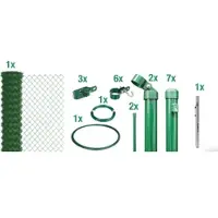 GAH Alberts Maschendrahtzaun Set, grün, 25 m