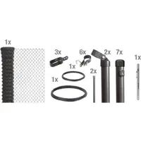 GAH Alberts Maschendrahtzaun Set, anthrazit-metallic, 15 m