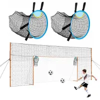 Vevor Fußballtor 484 x 212 cm Tragbares Soccertor mit Eisenrohrrahmen