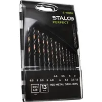 Stalco HSS-Metallbohrerset 13-teiliges Spiralbohrerset PERFECT S-71836
