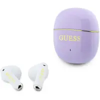 GUESS TWS-Kopfhörer, Glossy Gold Line Classic, in Violett