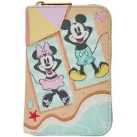 Loungefly Mickey & Minnie Beach Fun Zip Around Wallet