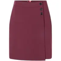 More & more kurzer, schmaler Rock, Wickeloptik in pomegranate red | Gr.: 44