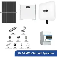 Huawei 10,34 kWp PV-Set mit Speicher - 22x Trina 470 Wp Glas/Glas, SUN2000-10KTL Hybrid & LUNA2000 5 kWh