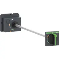 Schneider Electric LV429343T Drehantrieb mit Türkupplung für ComPacT NSX 100/160/250 in Einschubtechnik, schwarzer Griff, Achsenlänge 248 bis 600