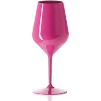 SANTEX 6 Mehrweg Wein Cocktail Gläser Spritz pink rosa fuchsia Tritan 470ml Wiederverwendbar Kunststoff unzerbrechlich