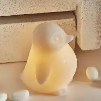 Sirius LED Dekofigur Pinguin Lou 10 cm Echtwachs weiß