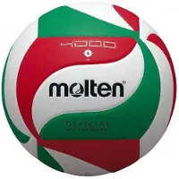 Molten - Leder Volleyball PP170 (4) (Weiß/Rot/Grün)