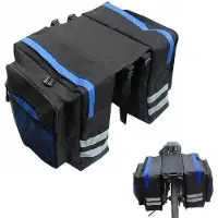 Benza Ibenzoa Fahrradtasche für Gepäckträger – doppelseitige 30 L Packtasche aus 600D, wasserdicht, abnehmbar mit Haken & Schnallen, reflektierende Streifen