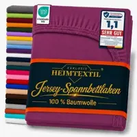 EXKLUSIV HEIMTEXTIL Jersey Spannbettlaken Premium 120 x 200 cm Lila