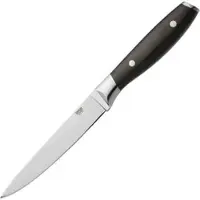 WAS Steakmesser Carlos, 6 Stück, 13 cm Edelstahlklinge mit glattem Schliff, Eschenholzgriff