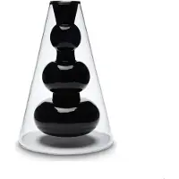 Tom Dixon - Bump Vase Cone, grau / schwarz