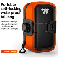 StarTech.com Fahrrad Satteltasche - Mini 0,5L 14x8x5,5 cm - 600D Polyester TPU - Nahtlos wasserdicht - Verschleißfest - Drehverschluss Schnürung - Leuchtend orange