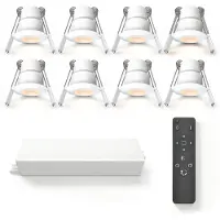 LEDVION 8er set LED Einbaustrahler ø35mm IP65 3W Weiß 2700K