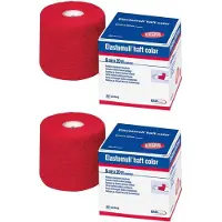 Elastomull haft color 8 cmx20 m Fixierb.rot x2 2x1 St Binden