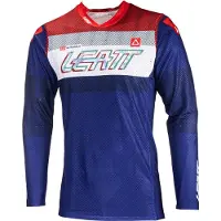 Leatt Moto 5.5 UltraWeld V24 Royal Rot Dunkelblau Motocross Jersey Größe M