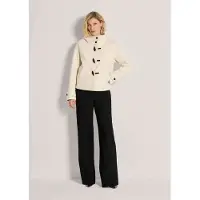 MADELEINE Kurzjacke "Jacke Kurzer Dufflecoat in Doubleface", Damen, Gr. 38, beige (perlweiß, melange), Modern, regular fit, Rundhals, Jacken Kurzjacke