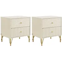 Vente-unique Nachttisch Loureo Beige 55 cm