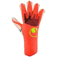 Uhlsport Torwarthandschuhe FM ZNE Ultragrip HYBD 101140601 7.5 - Fluo Rot/Weiß/Fluo Gelb - 7.5