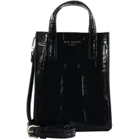 Ted Baker Umhängetasche Viienna Croc Effect Mini Icon Bag Black schwarz