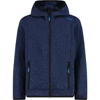 CMP - Boy's Jacket Fix Hood Jacquard Knitted - Fleecejacke Gr 128 blau