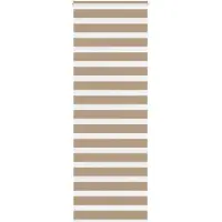 vidaXL Doppelrollo Sandbraun 85x200 cm Stoffbreite 80,9 cm Polyester