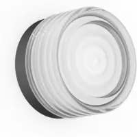 Wever & Ducre Wandlampe Hajo, dimmbar, schwarz, für Badezimmer, Glas, Modern, Wandleuchte, Wandlampe Innen