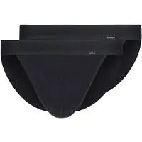 Skiny Slip "Slip 2er Pack", Herren, Gr. S, schwarz, Obermaterial: 100% Baumwolle CO., Unterhosen Slip