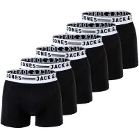 Jack & Jones JACK&JONES Herren Boxer Shorts, 6er Pack - SENSE TRUNKS, Baumwoll-Stretch