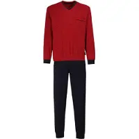 Götzburg Schlafanzug "Pyjama", Herren, Gr. 5XL, rot (chili pepper), Obermaterial: 100% Baumwolle CO., Homewear-Sets Schlafanzug