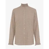 Brax Bluse mit Karomuster und Rüschen in Soft Ecru | Gr.: 40