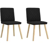 vidaXL Esszimmerstühle 2 Stk. Schwarz Stoff