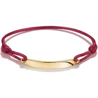 Thomas Sabo Armband "Together Textilarmband gelbgoldfarben" Gr. 24, rot (gelbgoldfarben, rot), Armbänder, 24, Metall Textil, Metall, Textil, Armband