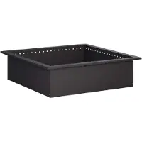 vidaXL Feuerstellenring Schwarz 80 x 80 x 25 cm Stahl