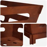 vidaXL Feuerstelle Rostoptik 40 x 40 x 20 cm Wetterfeststahl