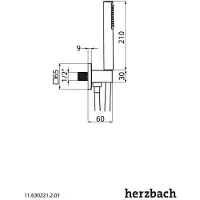 Herzbach 11.630221.2.01 LIVING SPA Wannenset square