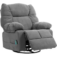 HOMCOM Relaxsessel mit Massagefunktion, Drehbarer Massagesessel, Fernbedienung