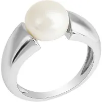 Zeeme Pearls Ring Silber 925 rhodiniert mit einer weißen Perle 10-10,5mm