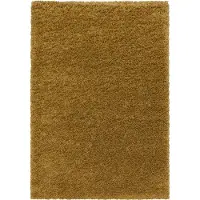 KADIMA DESIGN Hochflorteppich SPREE, einfarbig, Gold, 240 x 340 cm