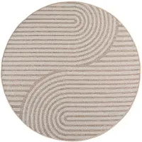 KADIMA DESIGN Outdoor-Teppich Boho-Bögen Beige 200x200 cm Wetterfest
