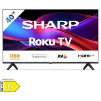 Sharp 40GD2225E – 40 Zoll Fernseher (101 cm) Full HD Roku TV– HDR10, Dreifach-Tuner DVB-T2/C/S2, 3x HDMI, USB, WLAN