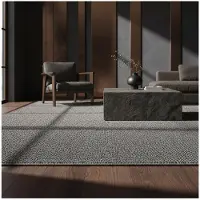 KADIMA DESIGN Flachwebteppich CIMA, einfarbig, Grau, 120 x 170 cm