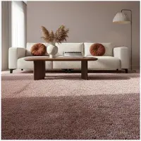KADIMA DESIGN Teppich Hochflor SPREE in Rosa, einfarbig, 100 x 200 cm