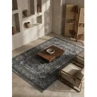 KADIMA DESIGN Teppich Kurzflor TANNHEIM in Grau, orientalisch, 80 x 150 cm