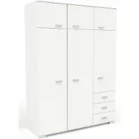Parisot Kleiderschrank 6-türig Galaxy 2 Weiß