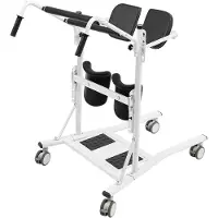 StarTech.com Patienten-Aufstehlift - Transferhilfe zum Aufstehen - Rutschfeste Fußplatten - Haltegurt - Sitz- und Kniepolster 3-fach verstellbar - Tragkraft 120 kg - Freistehend