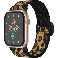IMoshion Elastisches Nylonarmband für Apple Watch | 44/45/46/49 mm - Leopard